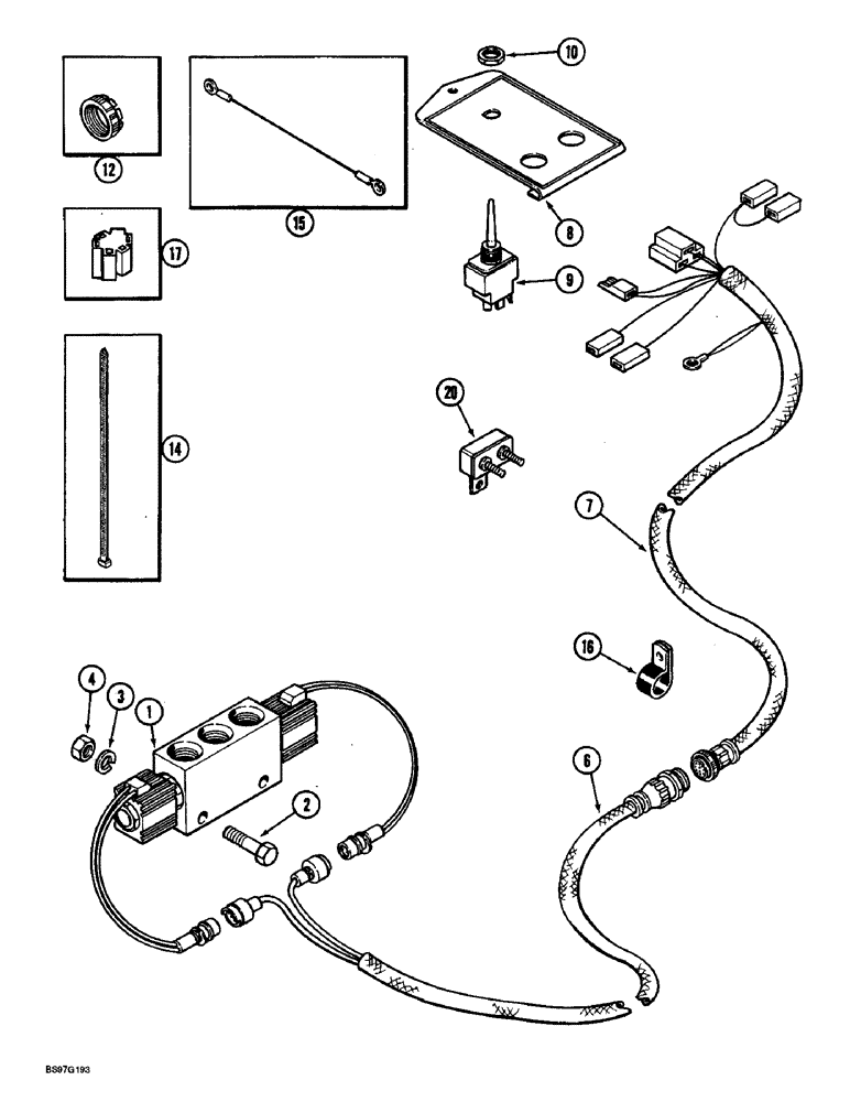 Схема запчастей Case IH 900 - (4-30) - MANUAL SELECTOR VALVE SYSTEM, CYCLO AIR AND PLATE TRAILING, 6 ROW NARROW AND 4 ROW (04) - ELECTRICAL SYSTEMS