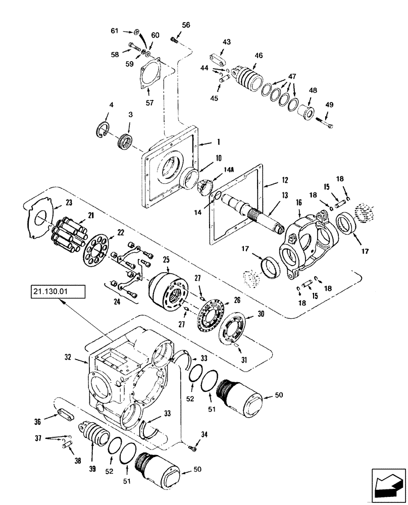 Схема запчастей Case IH 2577 - (29.212.02[02]) - MOTOR ASSY - HYDROSTATIC - TWO SPEED (29) - HYDROSTATIC DRIVE