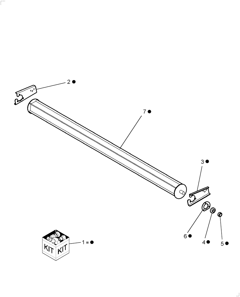 Схема запчастей Case IH RB454 - (18.74) - DIA KIT, 2M ROTOR WINDGUARD ROLLER, EUROPE & R.O.W. (18) - ACCESSORIES