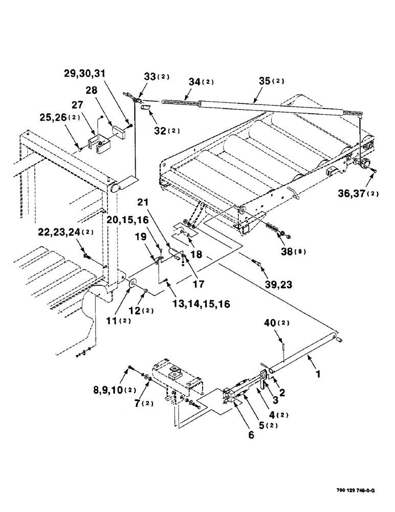 Схема запчастей Case IH 8585 - (9-24) - BALE ROLLER CHUTE ASSEMBLY, (CONT) Decals & Attachments