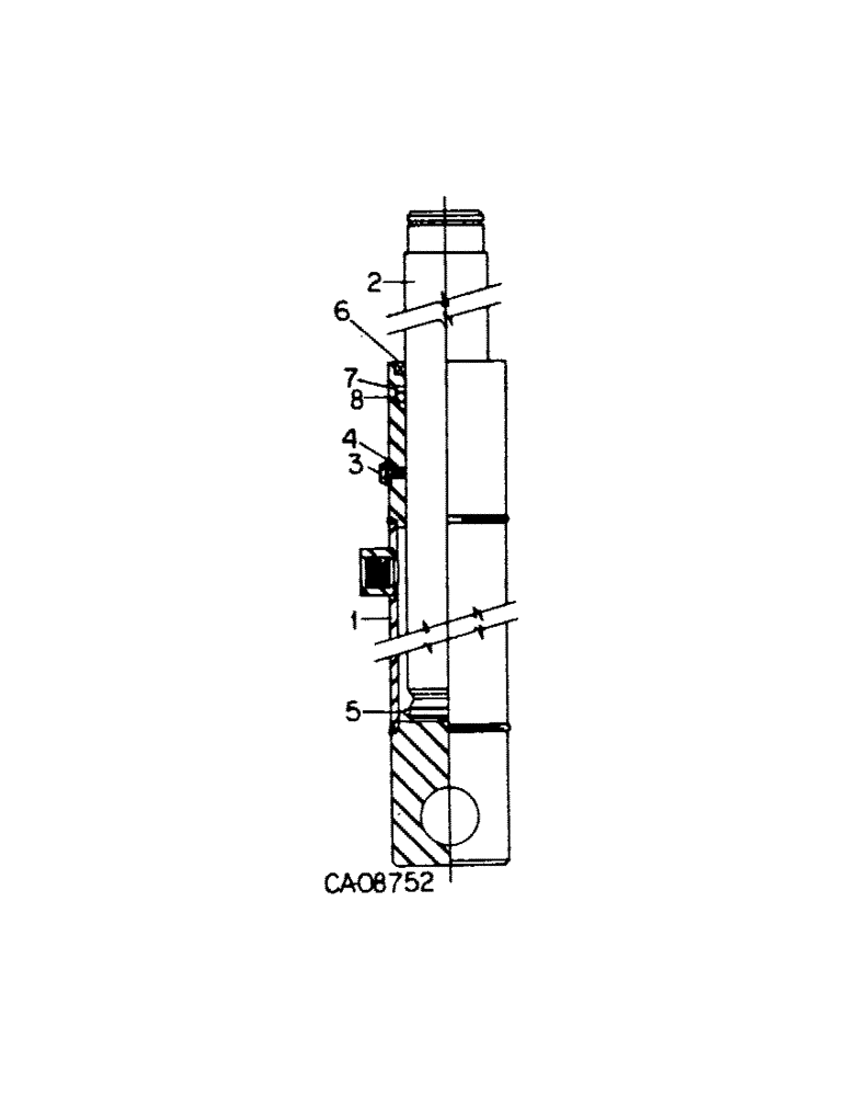 Схема запчастей Case IH SINGLE - (A-39[1]) - CYLINDER HEADER LIFT SLAVE 1.5 X 11.7 RAM TYPE CESSNA 