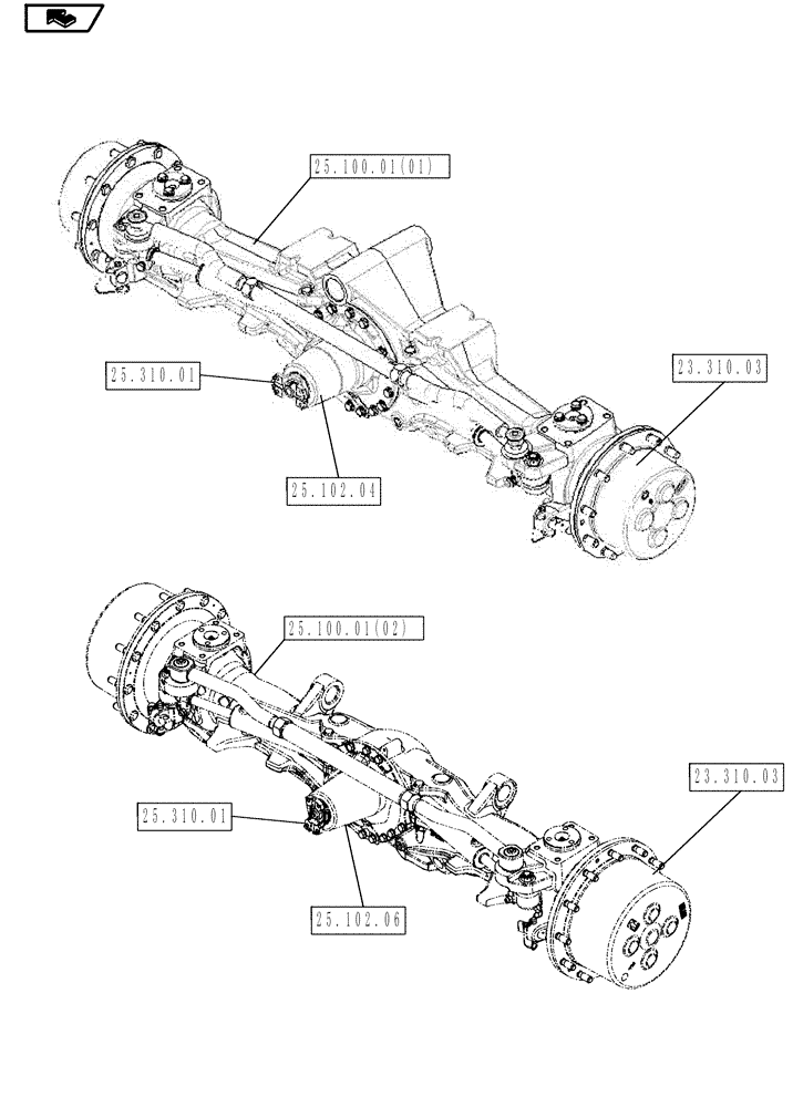 Схема запчастей Case IH MAGNUM 180 - (00.000.25) - PICTORIAL INDEX - FRONT MECHANICAL DRIVE (00) - GENERAL & PICTORIAL INDEX