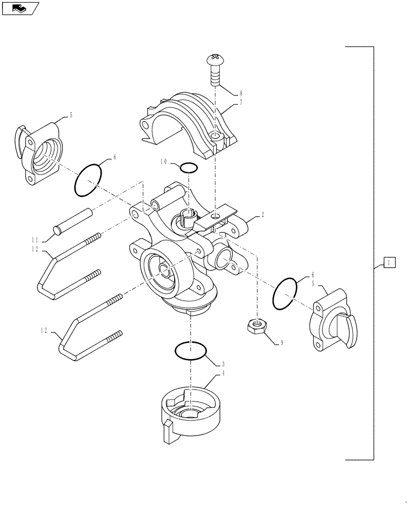 Схема запчастей Case IH 2240 - (78.110.AM[02]) - INTEGRATED SADDLE NOZZLE, WILGER (78) - SPRAYING