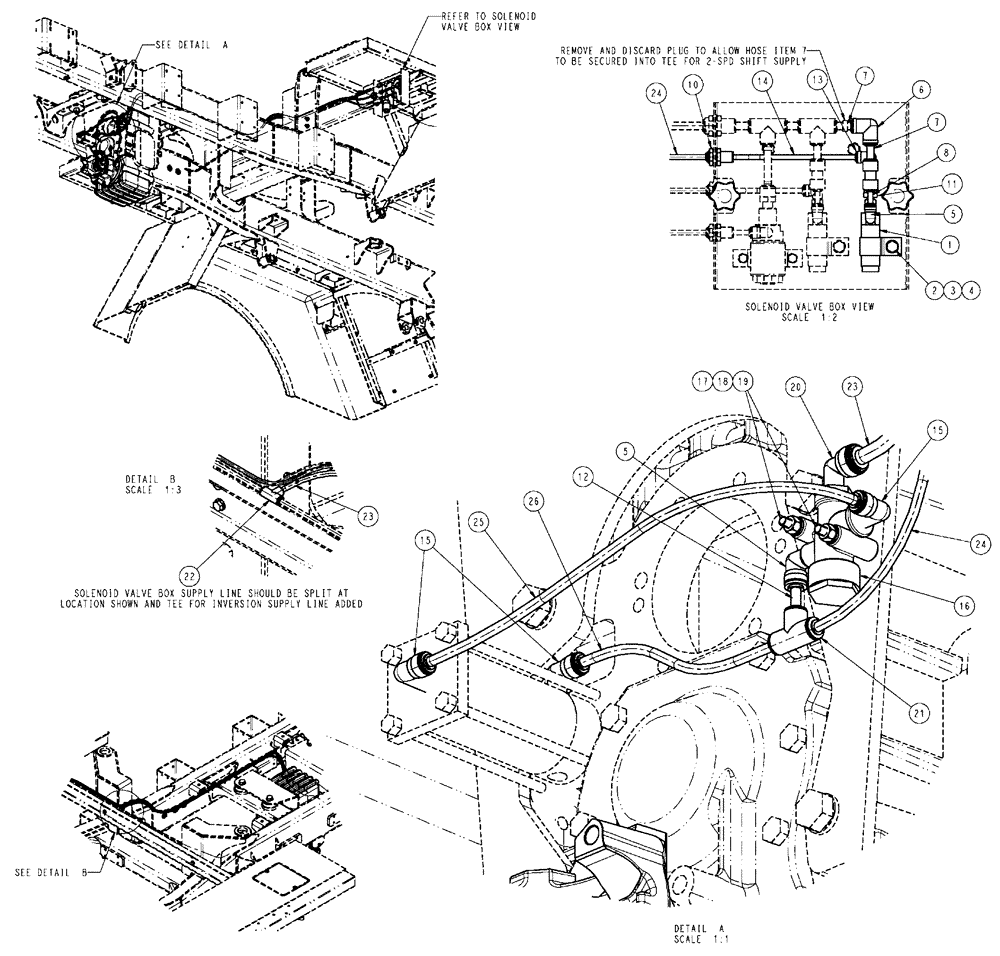 Схема запчастей Case IH FLX4010 - (07-016) - AUX TRANSMISSION PNEUMATIC GROUP “BEFORE SERIAL # 6700” Pneumatics