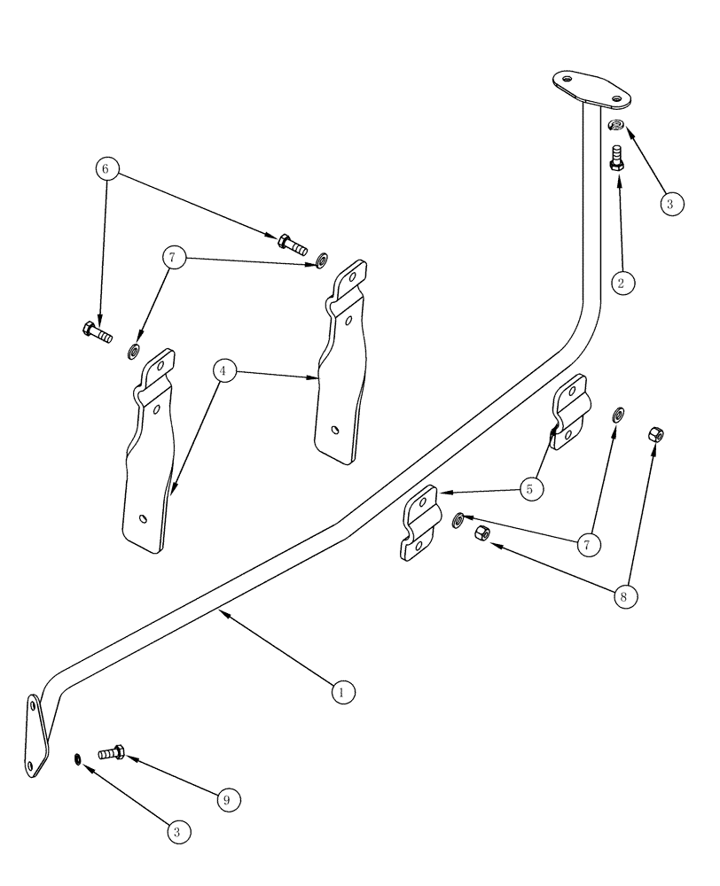 Схема запчастей Case IH MX220 - (09-37) - MONITOR MOUNTING (09) - CHASSIS/ATTACHMENTS