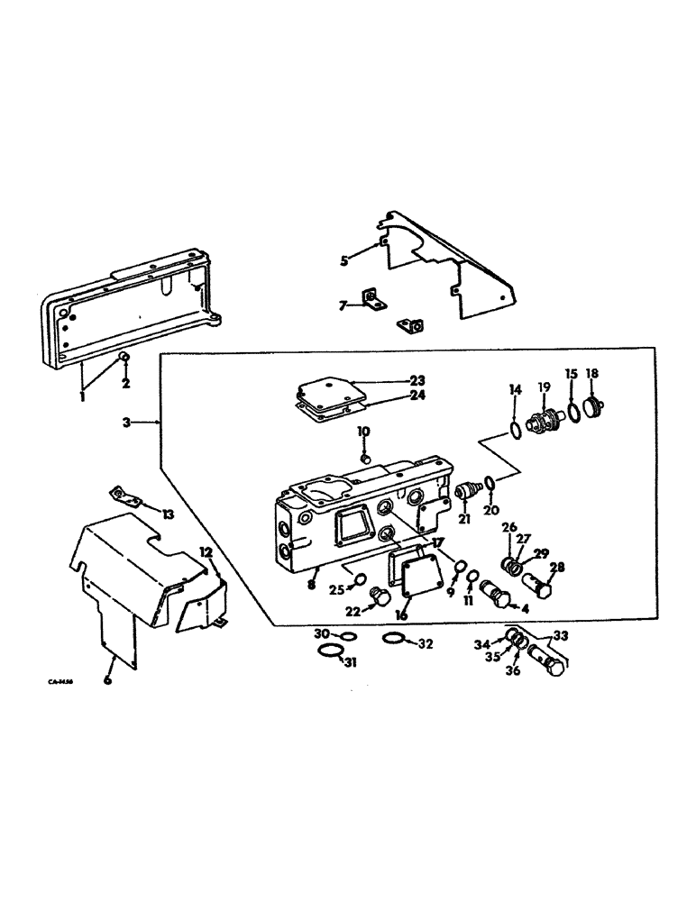 Схема запчастей Case IH 21456 - (13-07) - SUPERSTRUCTURE, SEAT AND HYDRAULIC COMPONENT SUPPORT (05) - SUPERSTRUCTURE