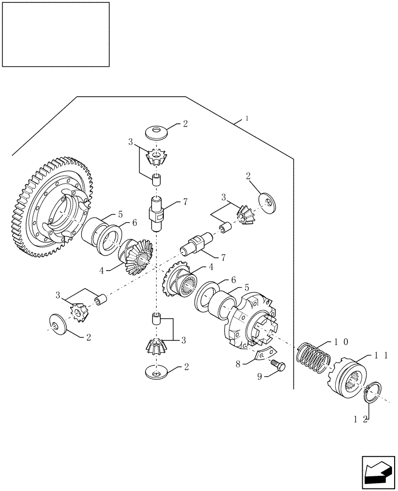 Схема запчастей Case IH 8010 - (21.184.02[01]) - DIFFERENTIAL - 7010/8010 (21) - TRANSMISSION