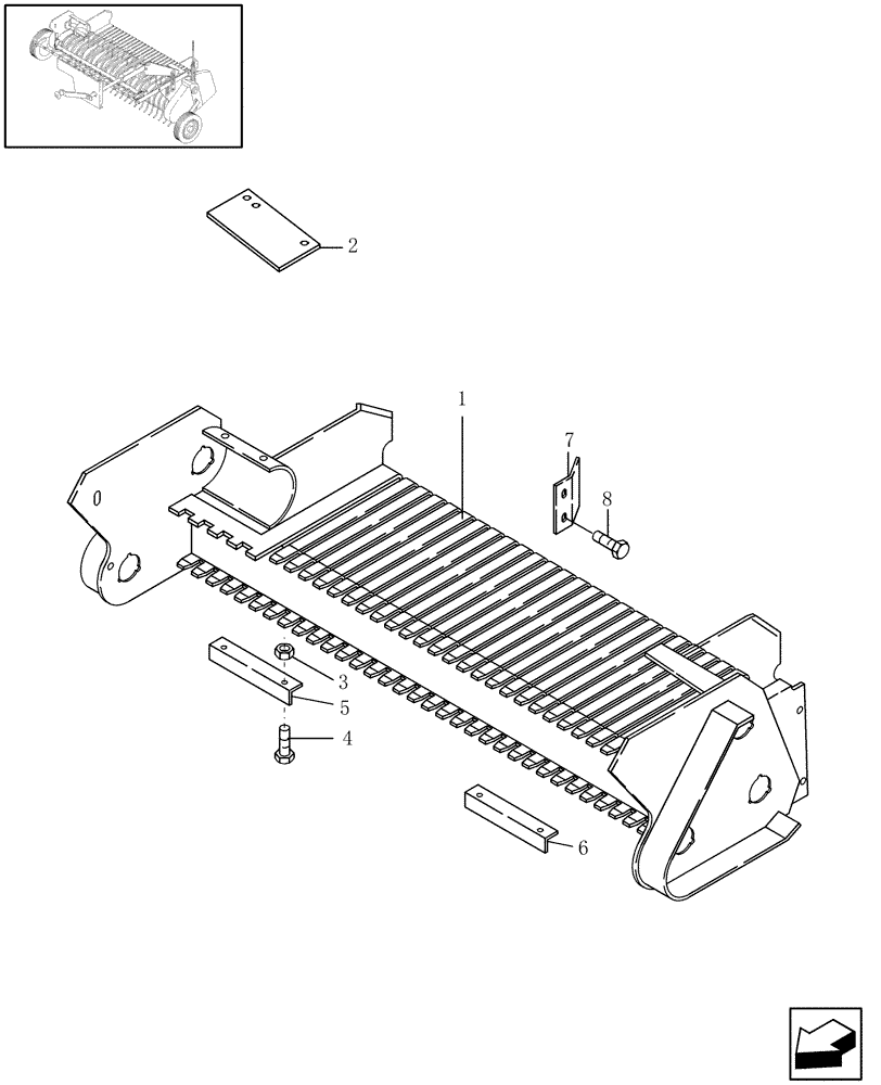 Схема запчастей Case IH RBX451 - (046) - WIDE PICKUP, FRAME (60) - PRODUCT FEEDING