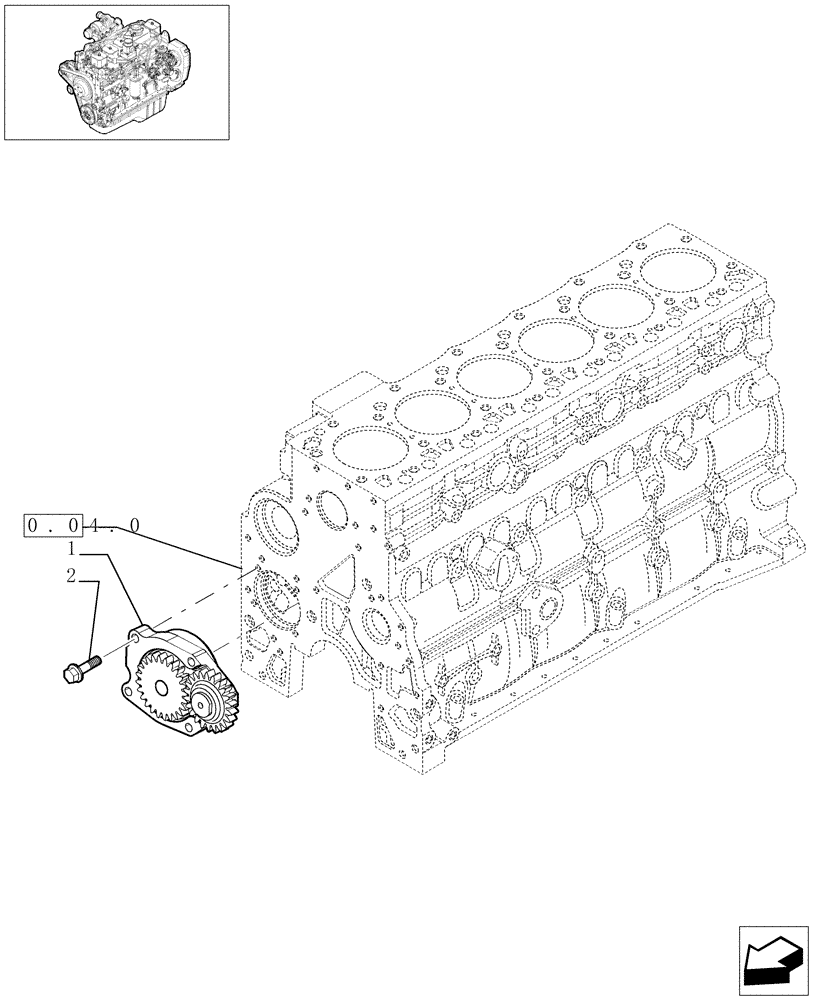 Схема запчастей Case IH F4GE9684C J600 - (0.30.0[01]) - OIL PUMP - ENGINE (504099881) 