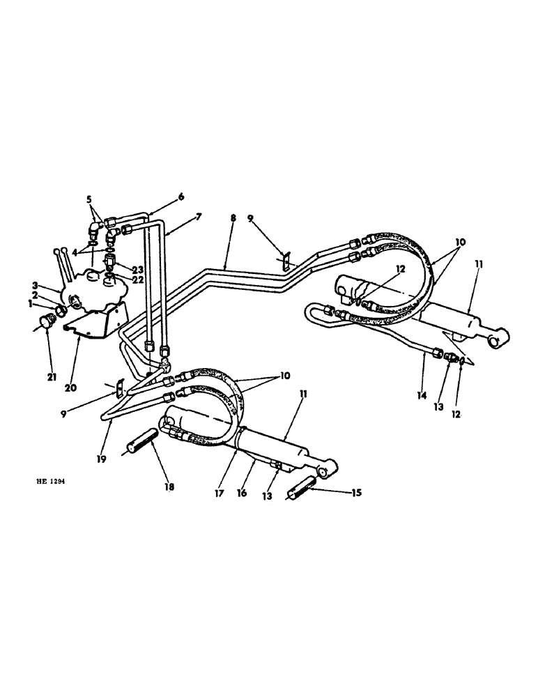 Схема запчастей Case IH 1550 - (B-10) - 850249C1 BOOM LIFT HYDRAULIC SYSTEM 