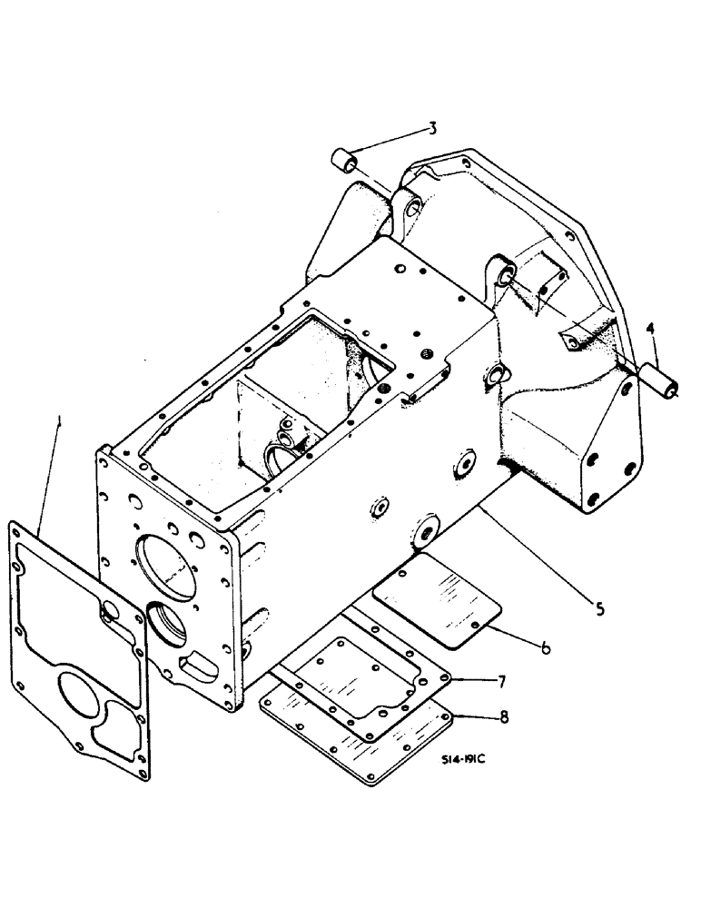 Схема запчастей Case IH 584 - (07-06) - CLUTCH HOUSING AND CONNECTIONS (04) - Drive Train