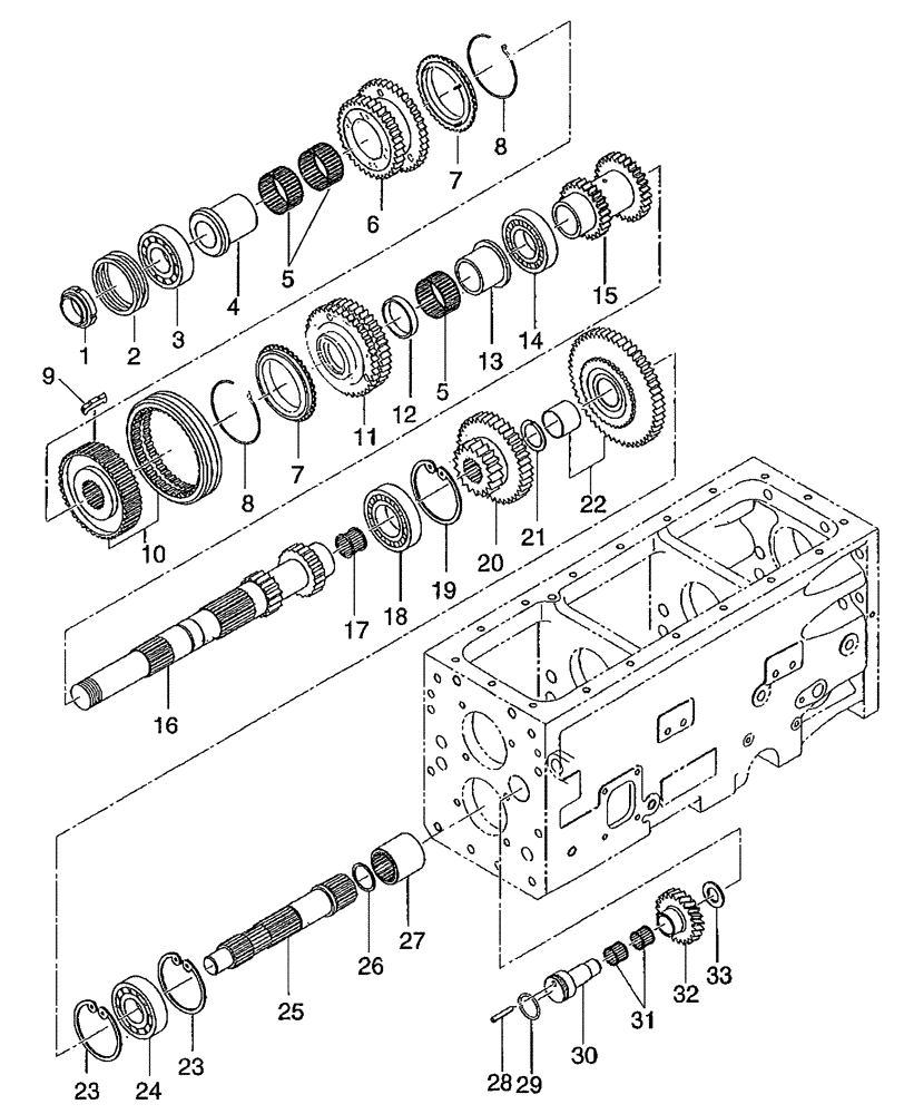 Схема запчастей Case IH DX48 - (03.05) - FRONT TRANSMISSION SSS (03) - TRANSMISSION