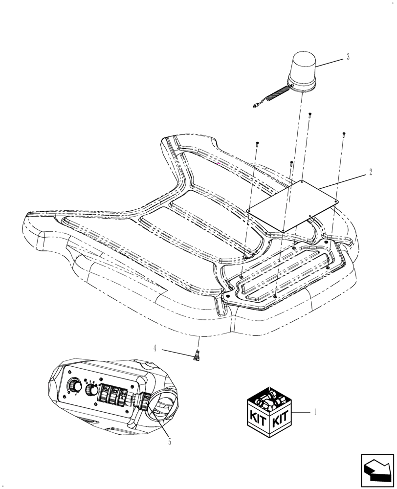 Схема запчастей Case IH FARMALL 45 - (06.15) - ROTATING BEACON KIT - 710762026 (06) - ELECTRICAL SYSTEMS