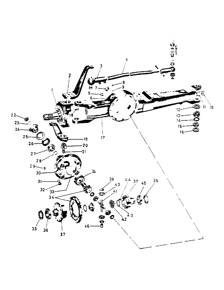 Схема запчастей Case IH 654 - (210) - FRONT AXLE AND DIFFERENTIAL (06) - POWER TRAIN