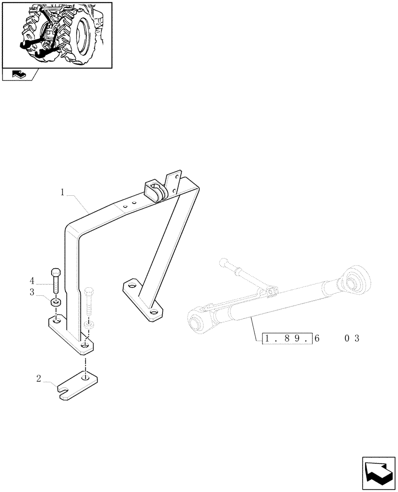 Схема запчастей Case IH FARMALL 105N - (1.89.6[04]) - IMPLEMENT CARRIER (09) - IMPLEMENT LIFT