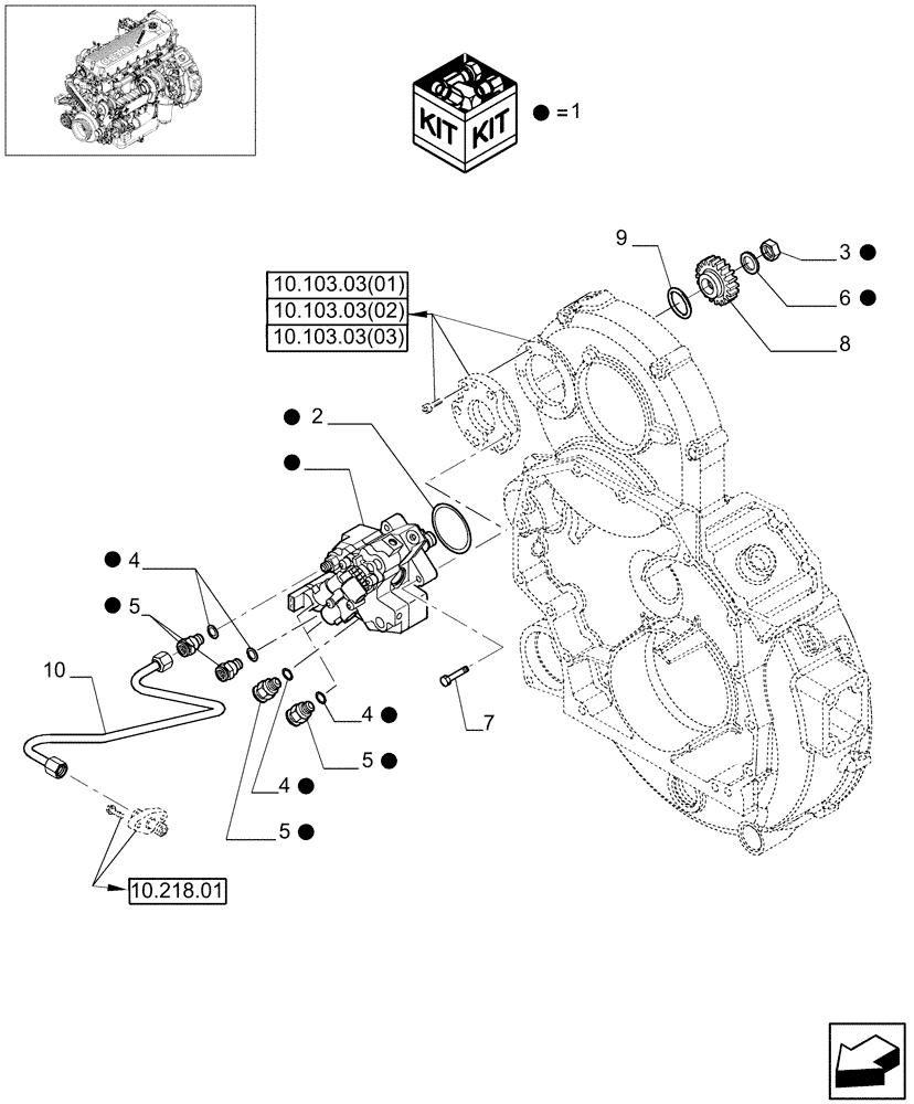 Схема запчастей Case IH 7120 - (10.246.01) - INJECTION PUMP - 7120/7120(LA) (10) - ENGINE