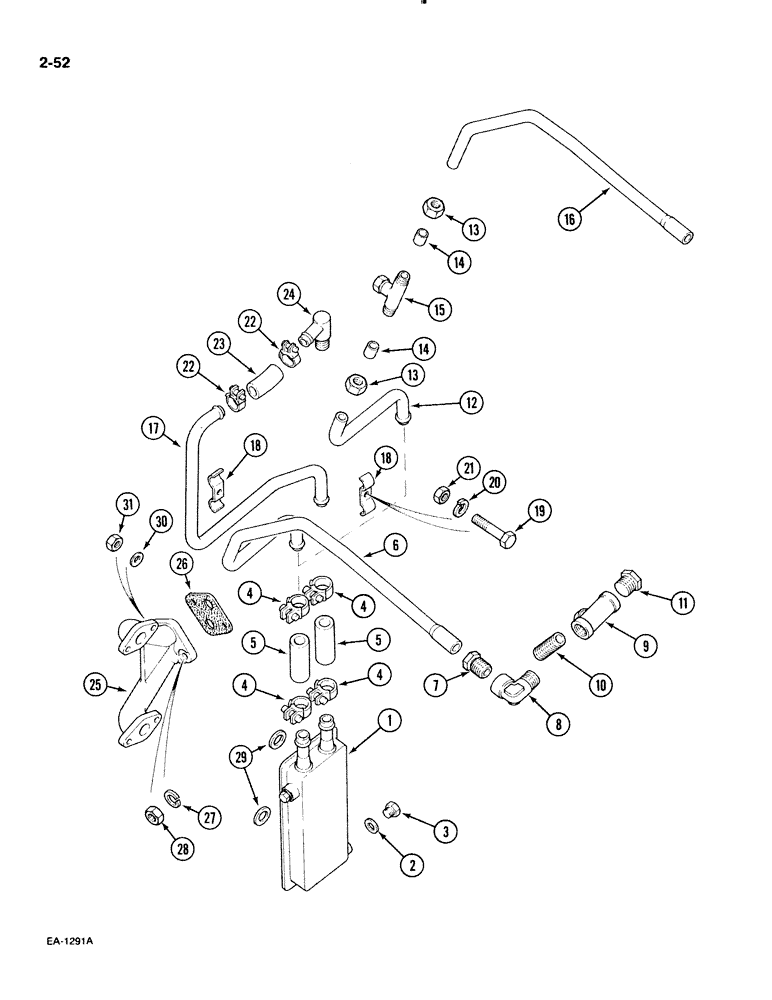 Схема запчастей Case IH 885 - (2-052) - ENGINE OIL COOLER (02) - ENGINE