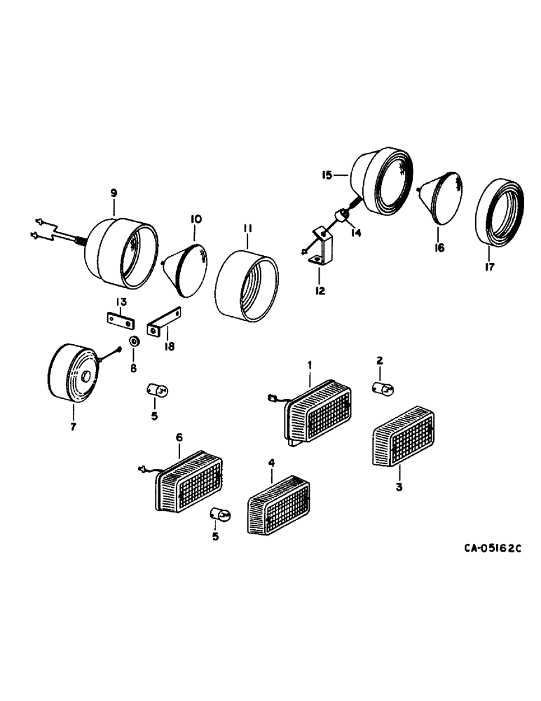 Схема запчастей Case IH 1470 - (08-29) - ELECTRICAL, LIGHTS AND MOUNTING (06) - ELECTRICAL