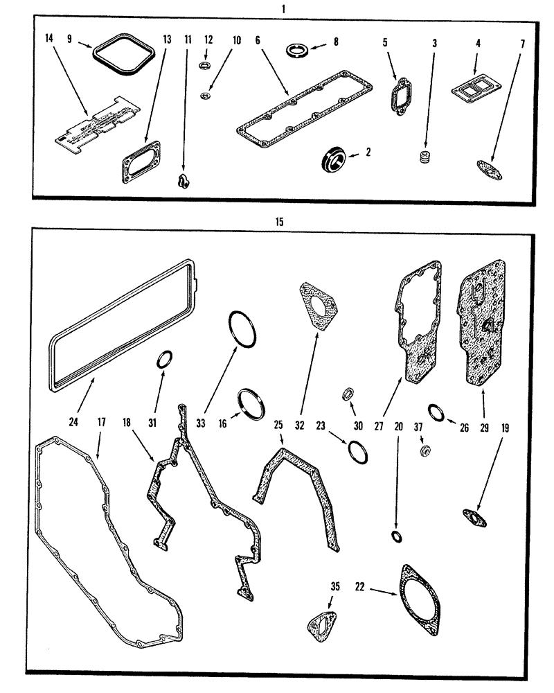 Схема запчастей Case IH 8840 - (10-042) - ENGINE GASKET KITS (DIESEL) (10) - ENGINE