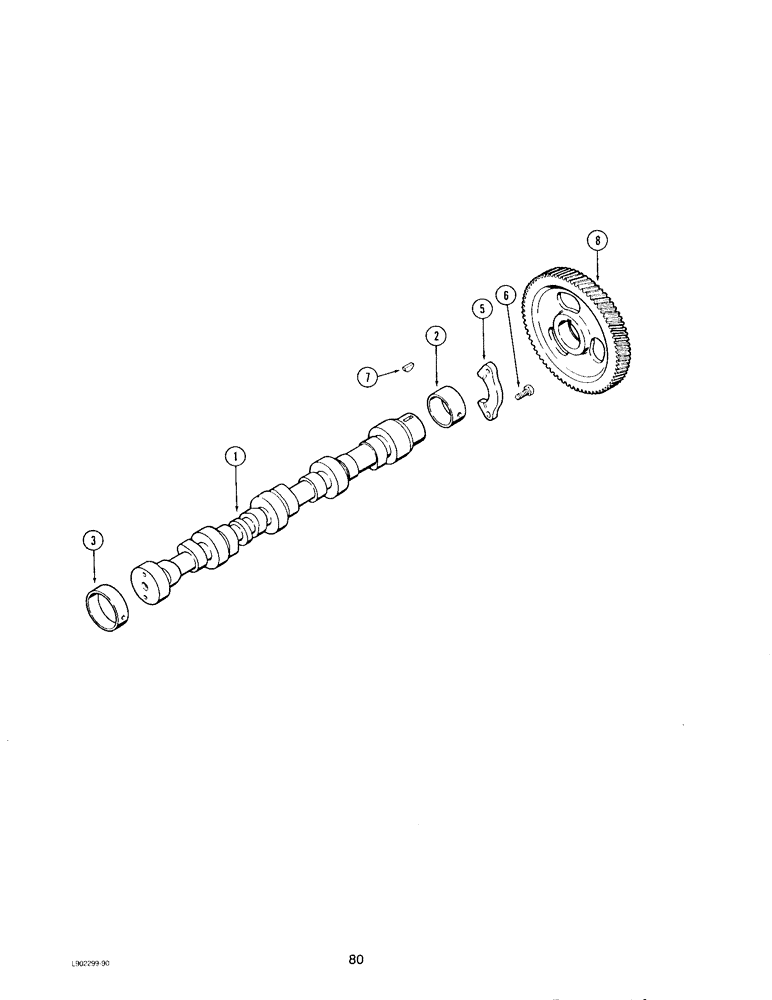 Схема запчастей Case IH 4390 - (080) - CAMSHAFT, 4-390 AND 4T-390 ENGINES 