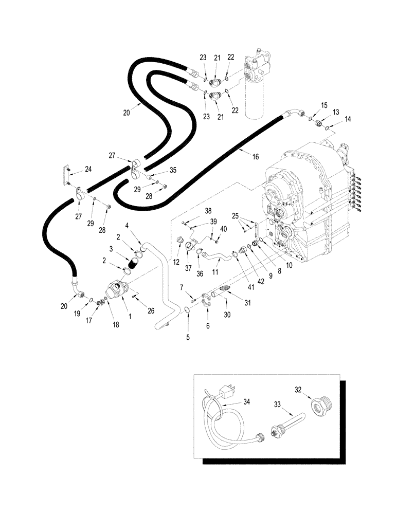 Схема запчастей Case IH STX275 - (06-11[02]) - TRANSMISSION - LUBRICATION, WITH POWER SHIFT TRANSMISSION, WITHOUT ACCUSTEER, ASN JEE0104001 (06) - POWER TRAIN