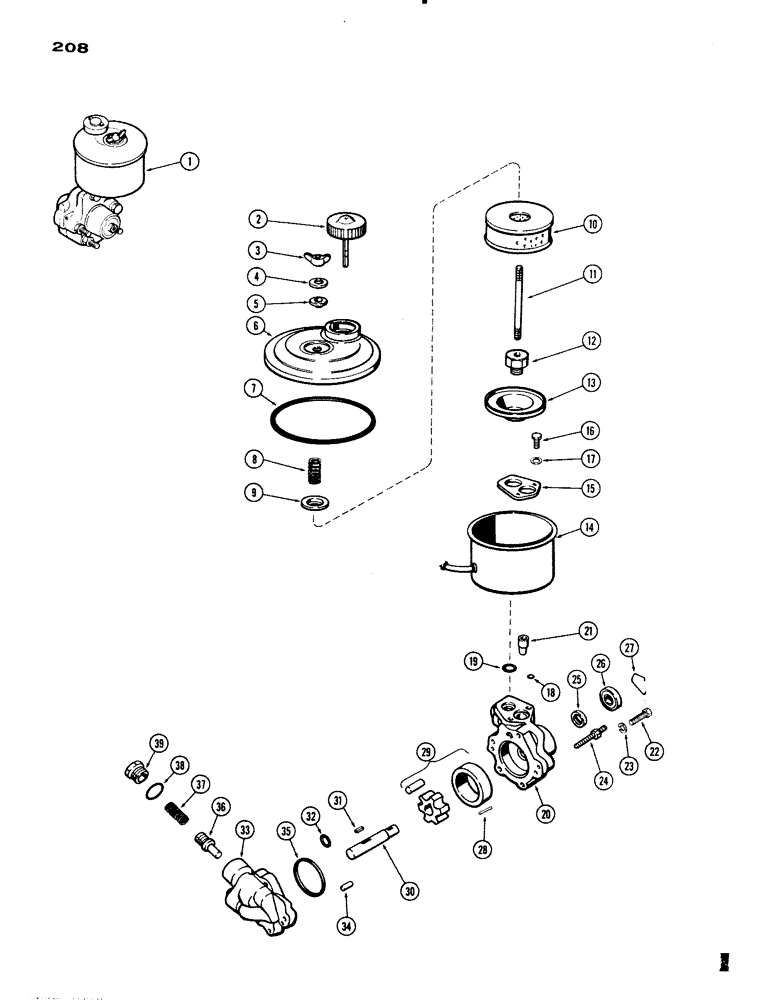 Схема запчастей Case IH 830-SERIES - (208) - A22145 POWER STEERING PUMP, 1ST USED TRAC. S/N 8168000 (05) - STEERING