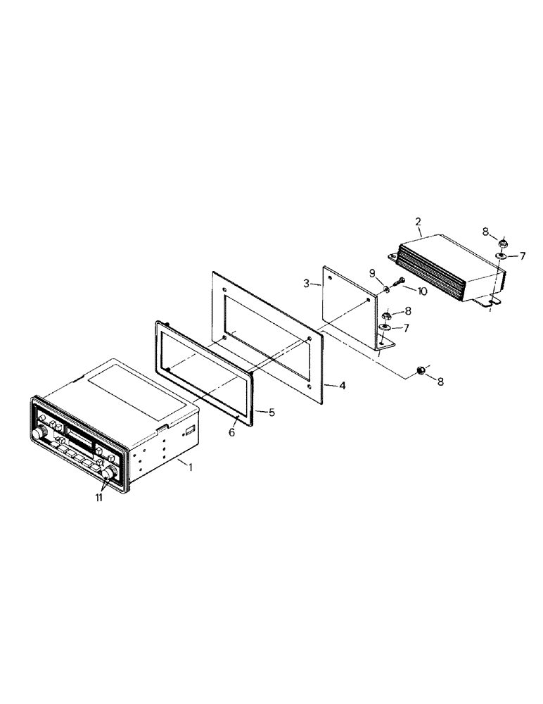 Схема запчастей Case IH CS-360 - (01-20) - RADIO & MOUNTING, ALPINE ELECTRONIC CASSETTE RADIO (10) - CAB