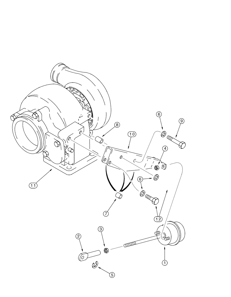 Схема запчастей Case IH MX210 - (02-21) - WASTEGATE ACTUATOR, MX210 AND MX230 (02) - ENGINE