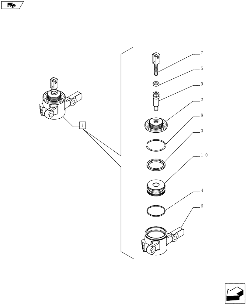 Схема запчастей Case IH FARMALL 75C - (18.104.01[03]) - PTO CLUTCH CONTROL ACTUATOR CYLINDER - BREAKDOWN (18) - CLUTCH