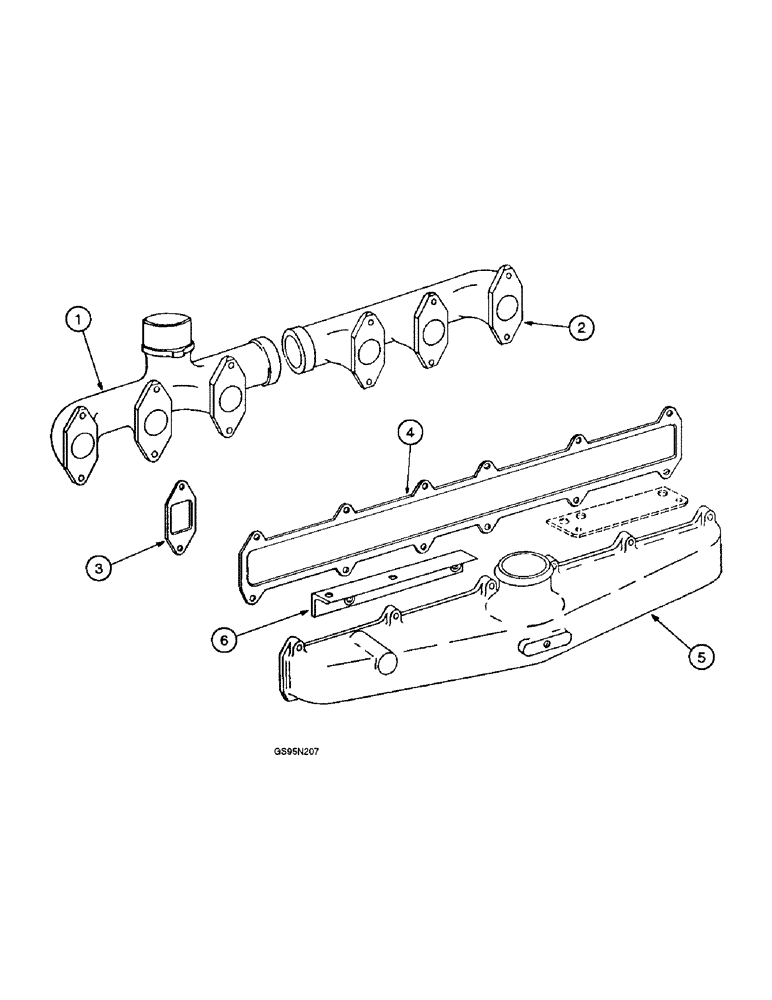 Схема запчастей Case IH D-414 - (9C-92) - INTAKE AND EXHAUST MANIFOLD, 966 TRACTORS AND 815 COMBINES 