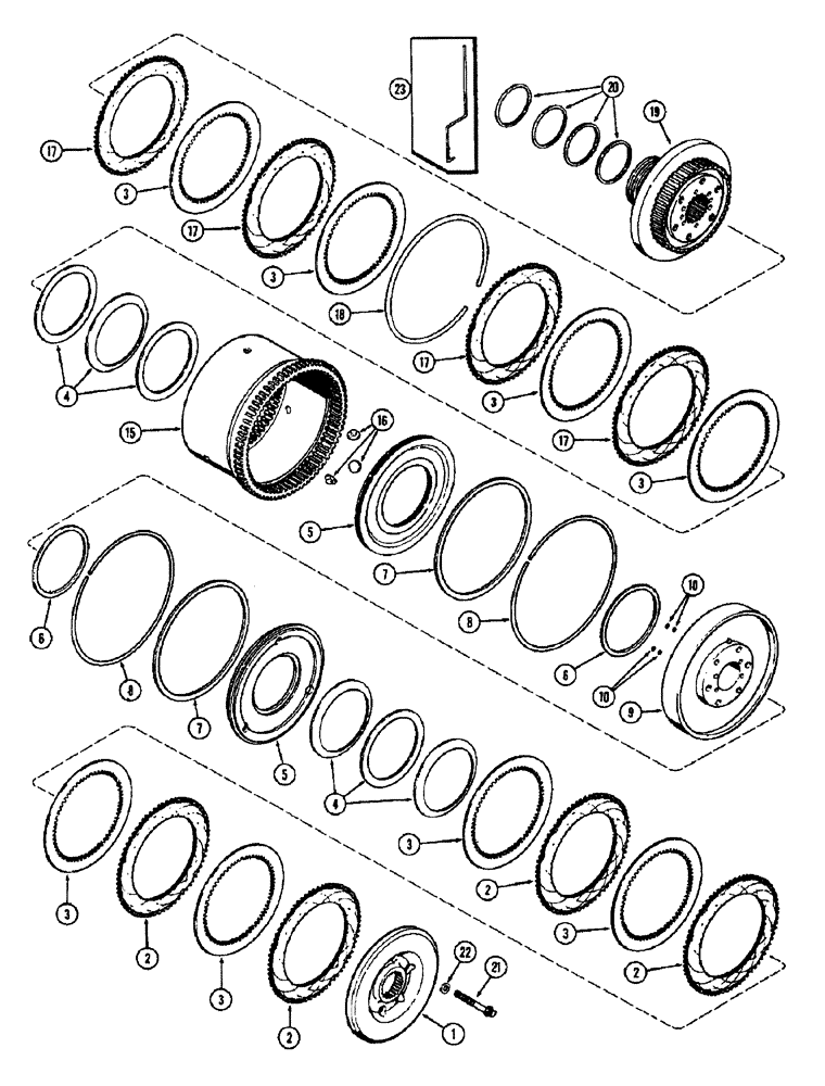 Схема запчастей Case IH 1370 - (112) - CLUTCH, (C-2) AND (C-3) CLUTCHES (06) - POWER TRAIN