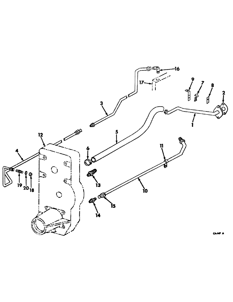 Схема запчастей Case IH 4100 - (F-25) - HYDRAULIC SYSTEM, INDEPENDENT POWER TAKE-OFF TUBING AND CONNECTIONS (07) - HYDRAULIC SYSTEM