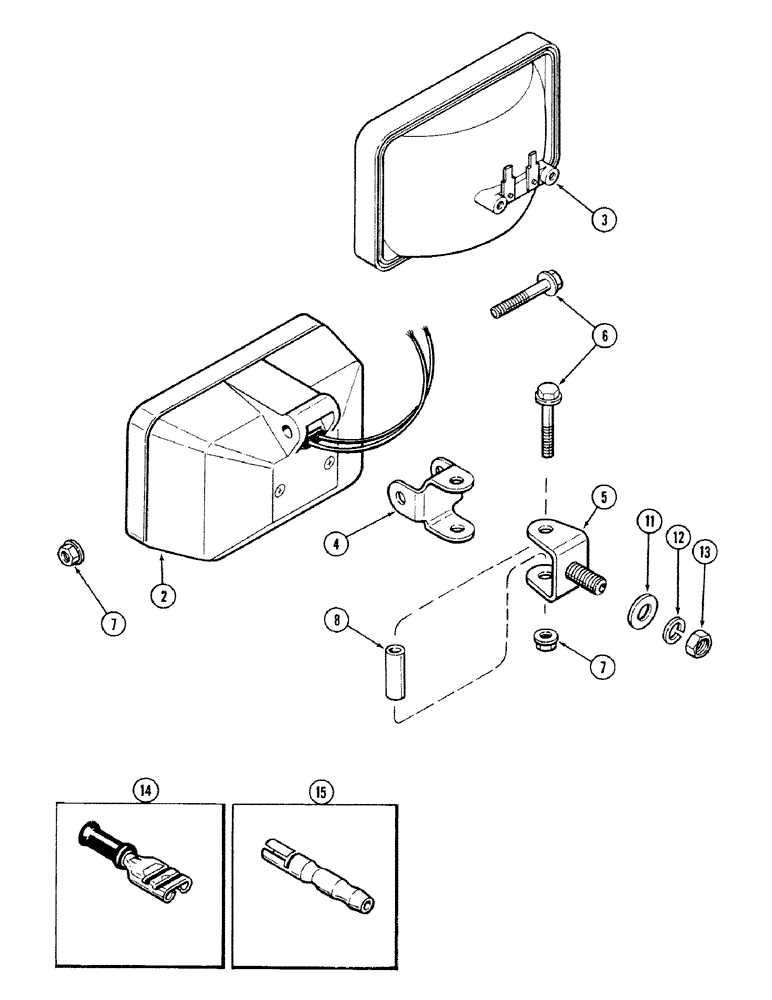 Схема запчастей Case IH 4694 - (4-100) - FLOOD LAMP KIT (04) - ELECTRICAL SYSTEMS