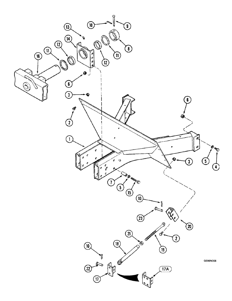 Схема запчастей Case IH 2144 - (5-10) - STEERING AXLE SUPPORT, ADJUSTABLE AXLES (04) - STEERING