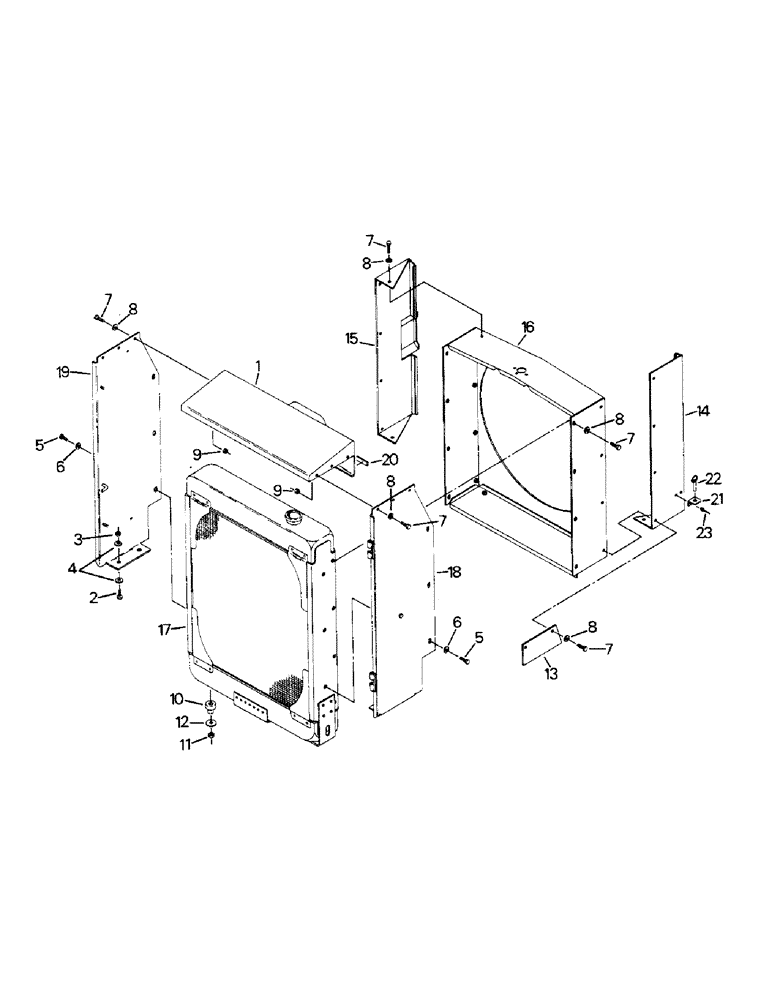 Схема запчастей Case IH 9110 - (04-64) - RADIATOR AND MOUNTING (04) - Drive Train