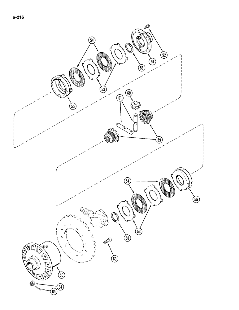 Схема запчастей Case IH 4994 - (6-216) - FRONT STEERING AXLE (06) - POWER TRAIN