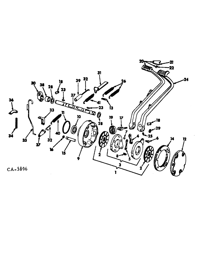 Схема запчастей Case IH HYDRO 70 - (04-01) - BRAKES, BRAKE LOCK AND CONNECTIONS (5.1) - BRAKES