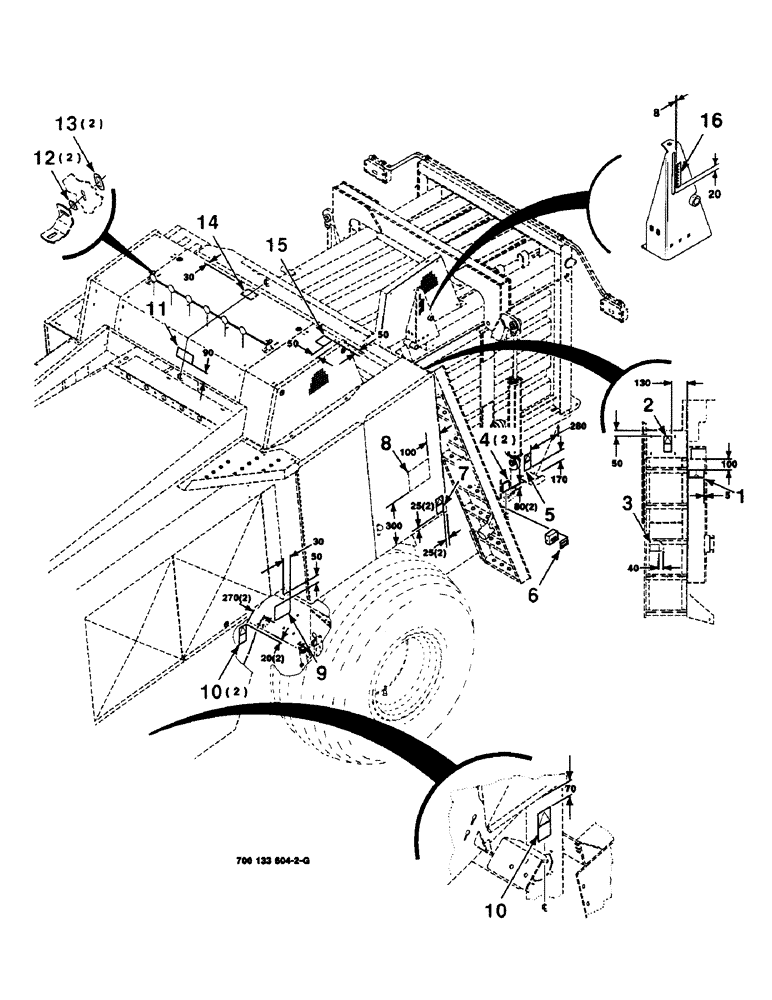 Схема запчастей Case IH 8590 - (9-06) - DECALS AND LOCATION DIAGRAM, OPERATIONAL, (CONT) Decals & Attachments