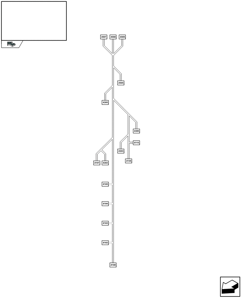 Схема запчастей Case IH LBX322S - (06.58[01]) - CABLE HARNESS : 84460025 - F480499 (06) - ELECTRICAL SYSTEMS