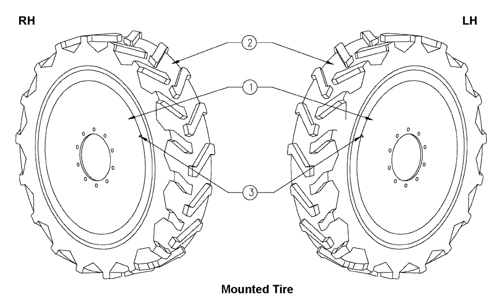 Схема запчастей Case IH SPX3320 - (05-004) - TIRE KIT, 320/90R46 146 RT-10 Hub, Wheel & Tires