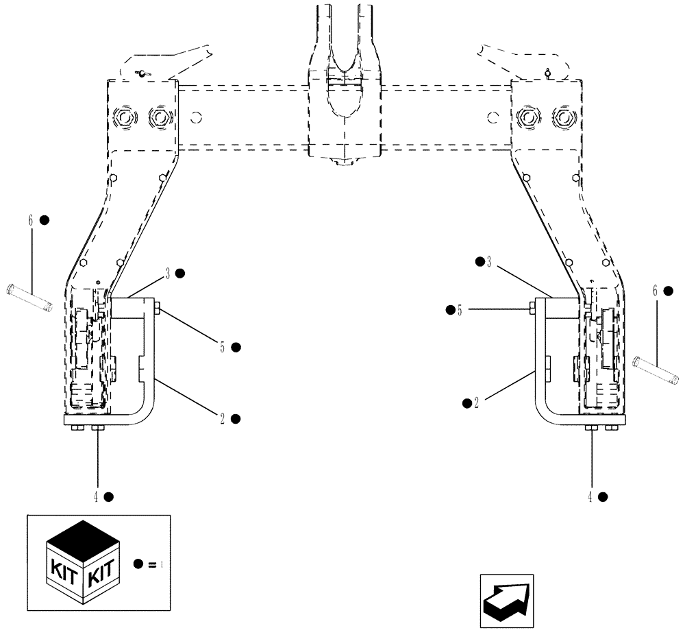 Схема запчастей Case IH MAGNUM 310 - (88.100.37[08]) - DIA KIT, QUICK HITCH COUPLER ADAPTER, CATEGORY III / III-N (88) - ACCESSORIES