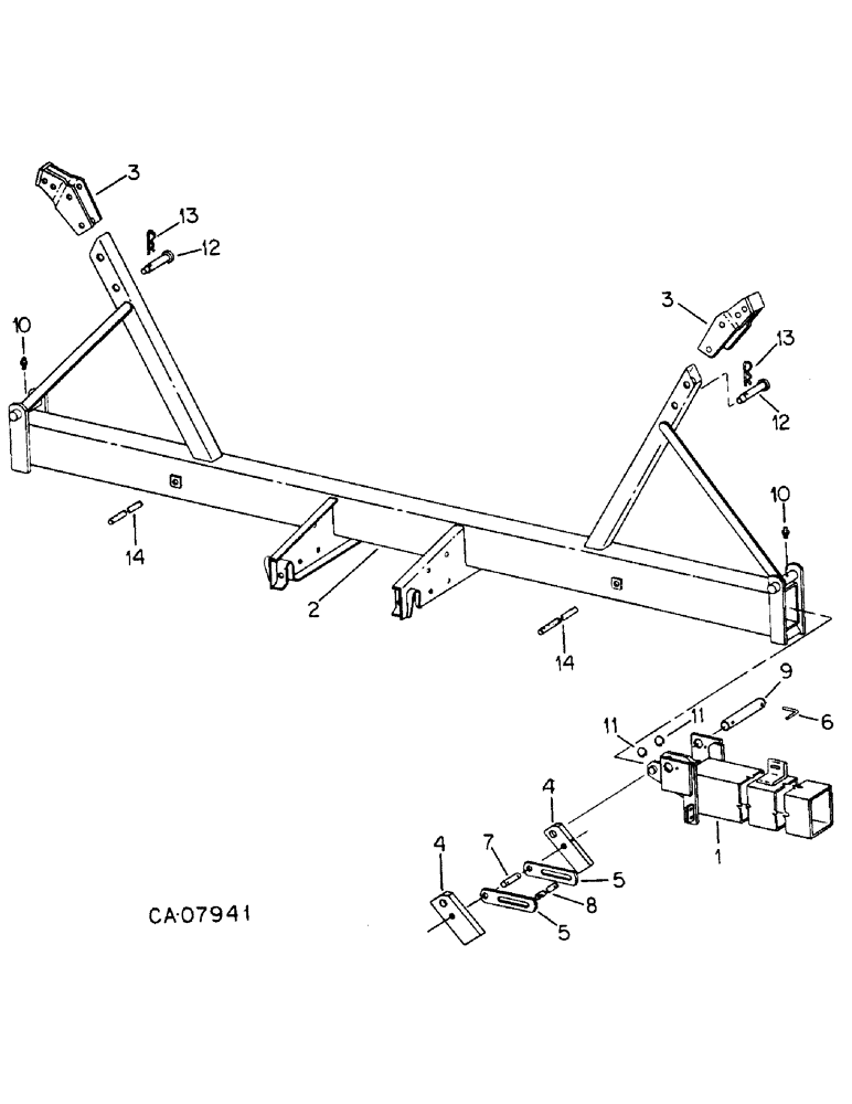 Схема запчастей Case IH 80 - (YB-14) - HYDRAULIC FOLDING FRAME 800 PLANTER 