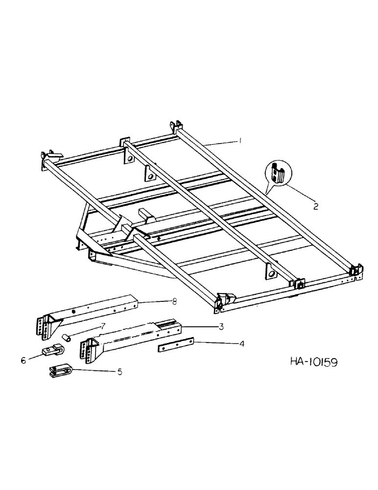 Схема запчастей Case IH 45 - (C-03) - MAIN FRAME AND HITCH, 12 FOOT 6 INCH MODEL 