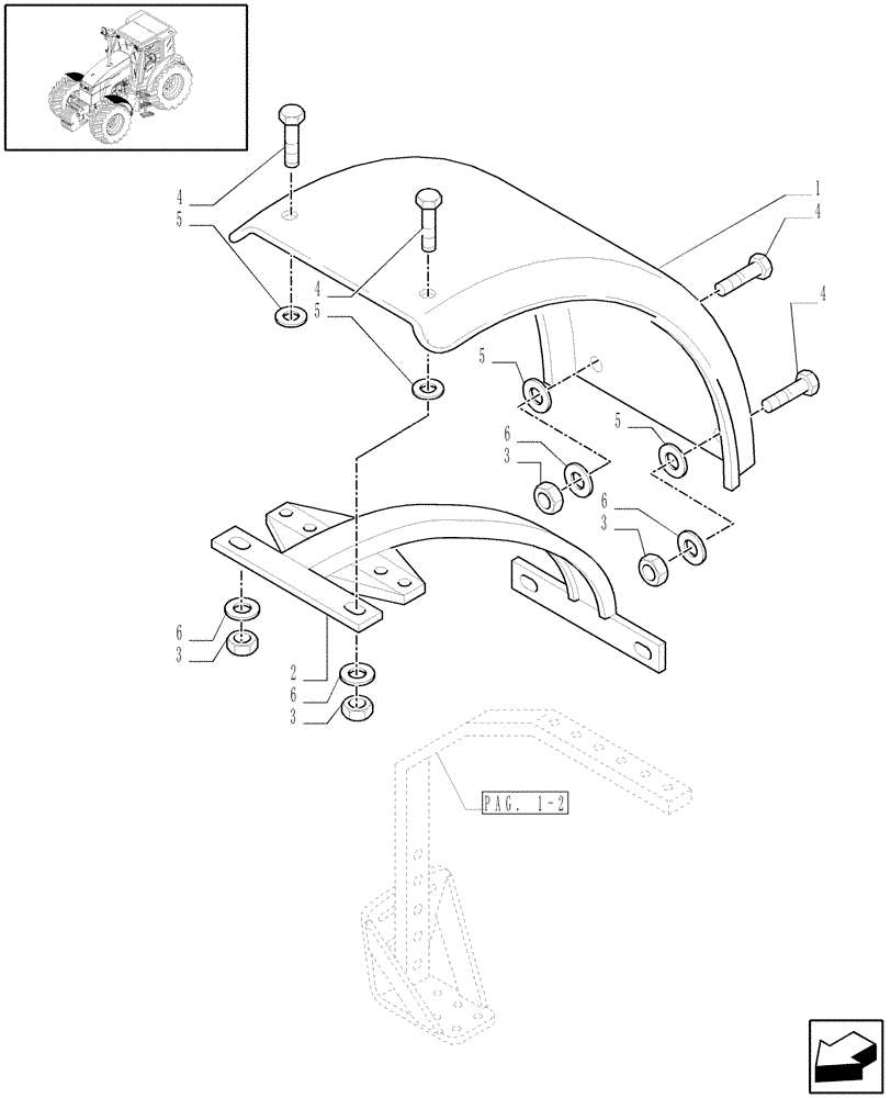 Схема запчастей Case IH MXU110 - (1.87.4/03[03]) - (VAR.024-025) DYNAMIC FRONT FENDERS (420, WIDE) (JAPAN) (08) - SHEET METAL