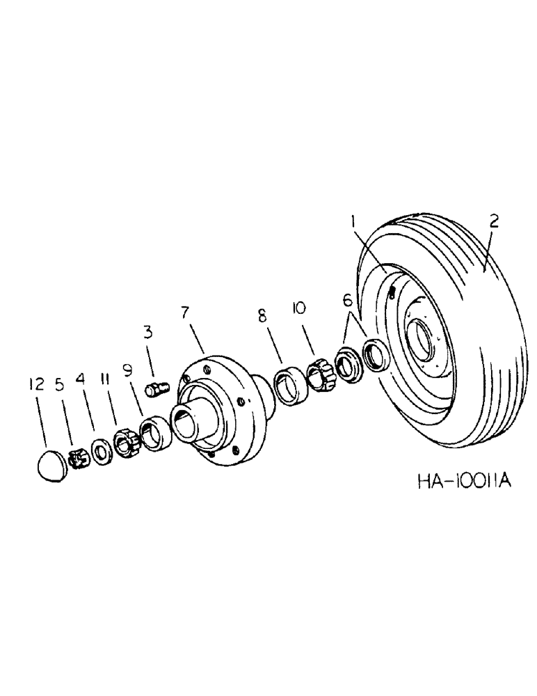 Схема запчастей Case IH 5500 - (F-13) - WHEELS AND HUBS, WING TYPE 