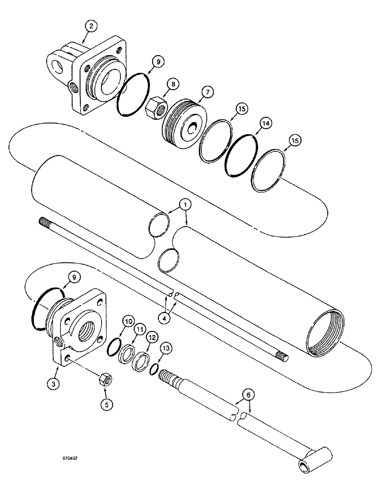 Схема запчастей Case IH 4900 - (8-26) - PRIMARY WING LIFT CYLINDER - 810662C91, 4 INCH (102 MM) ID - PRINCE MANUFACTURED (08) - HYDRAULICS