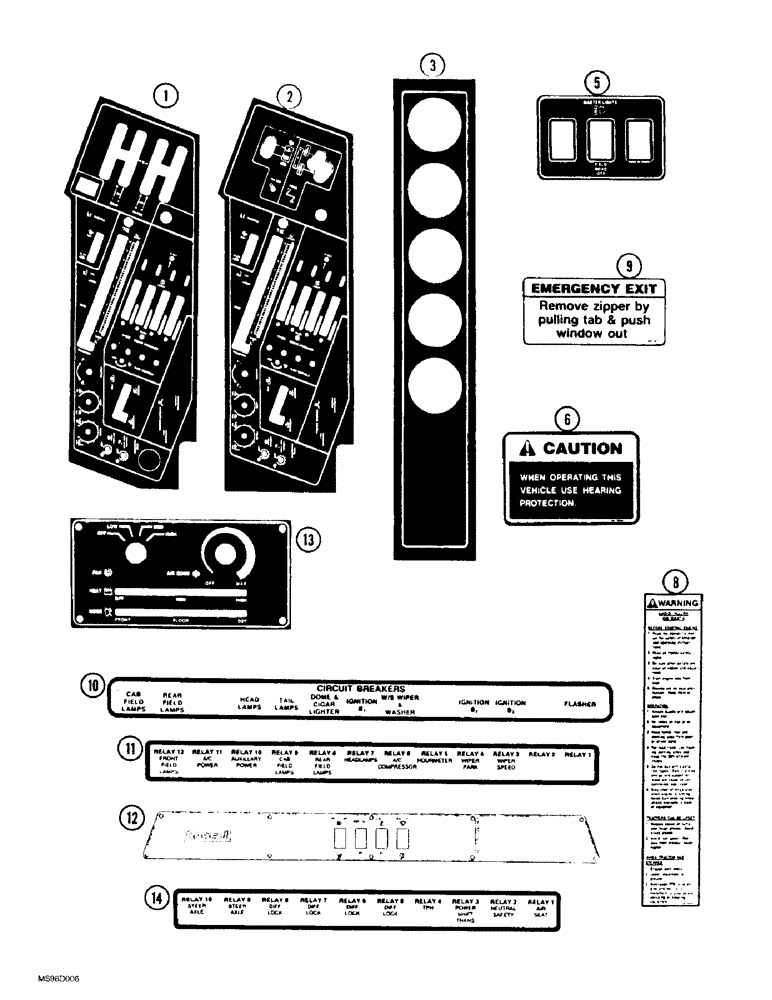 Схема запчастей Case IH 9350 - (9-112) - 60-6416T1 DECALS (09) - CHASSIS/ATTACHMENTS