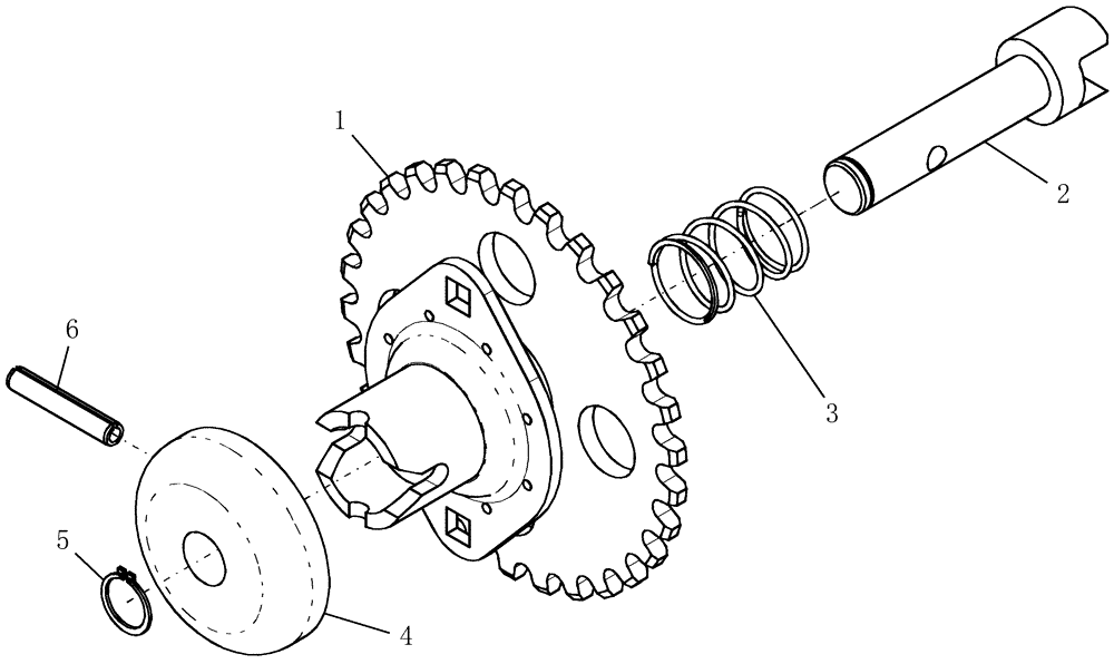 Схема запчастей Case IH 1200 - (L.10.B[05]) - CLUTCH DRIVE, SPROCKET AND BEARING ASSEMBLY L - Field Processing