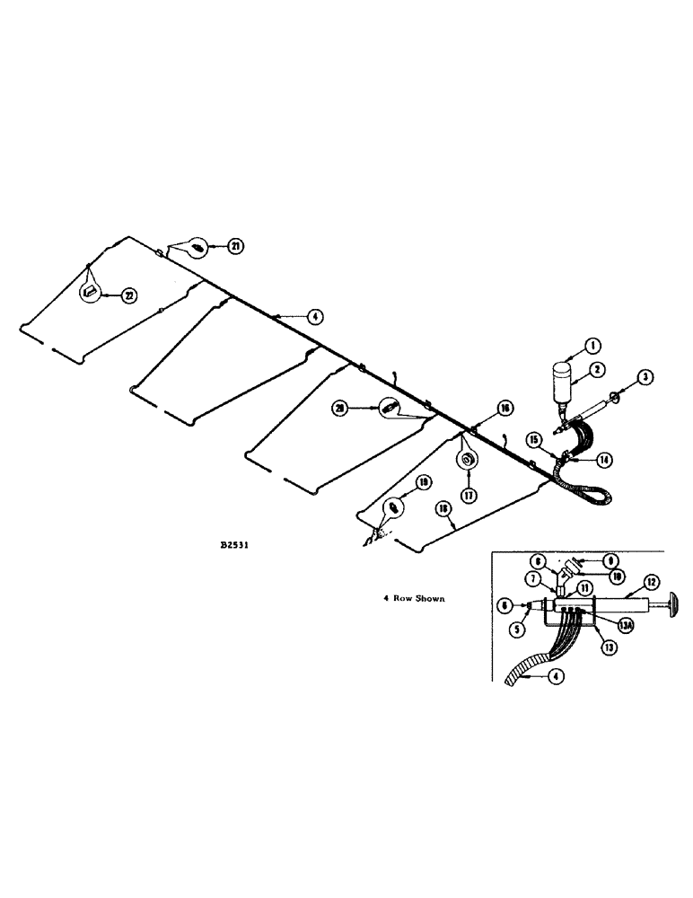 Схема запчастей Case IH 404 - (66) - MULTI-LUBER AND HARNESS (58) - ATTACHMENTS/HEADERS