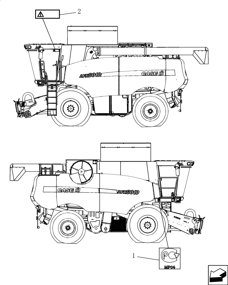 Схема запчастей Case IH 8010 - (90.108.13) - DECALS - RUSSIA ONLY - 7010/8010 (90) - PLATFORM, CAB, BODYWORK AND DECALS